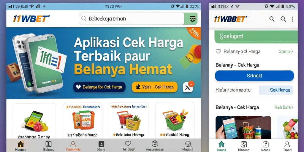 Antarmuka aplikasi 11WBET untuk cek harga produk.