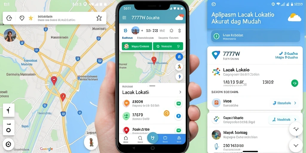 Tampilan antarmuka 7777W yang intuitif untuk pelacakan lokasi.