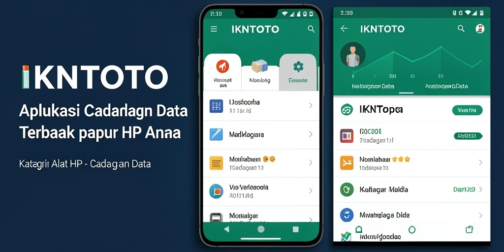 Screenshot menampilkan fitur cadangan data aplikasi IKNTOTO yang intuitif.