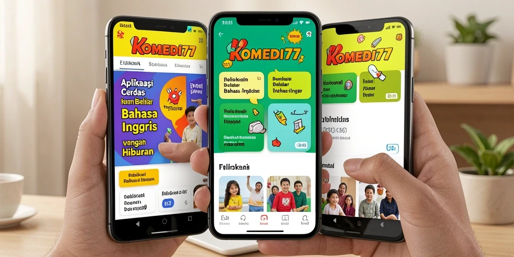 Tampilan antarmuka KOMEDI77 yang menarik saat belajar Bahasa Inggris.