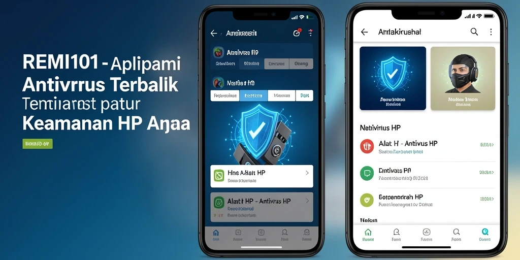 Tampilan antarmuka pengguna yang intuitif pada REMI101 untuk keamanan HP.